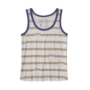 Patagonia Ridge Rise Stripe Repeat Organic Tank Women's in Ridge Rise Stripe Repeat Birch White Wavy Blue
